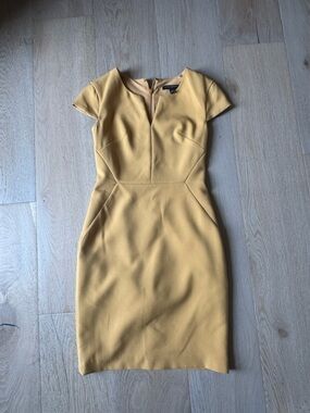 Banana Republic Yellow Midi Sheath Dress